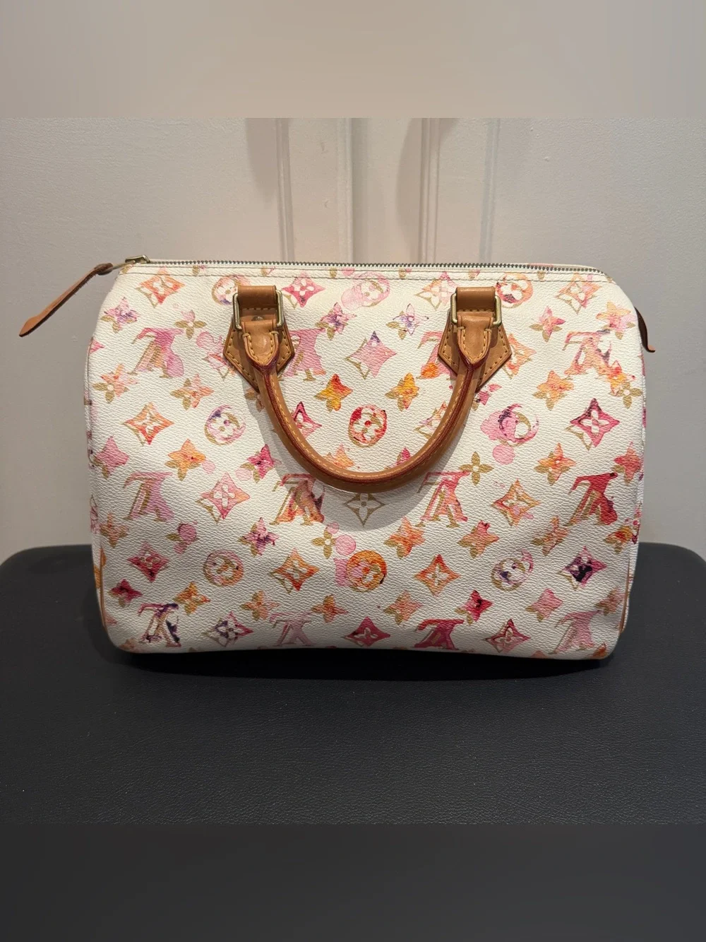 Louis Vuitton Limited Edition Monogram Watercolor Aquarelle Speedy 30 Bag COA